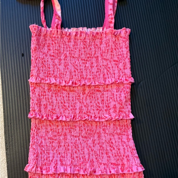 Pink Ruffled Mini Dress - Picture 2 of 5